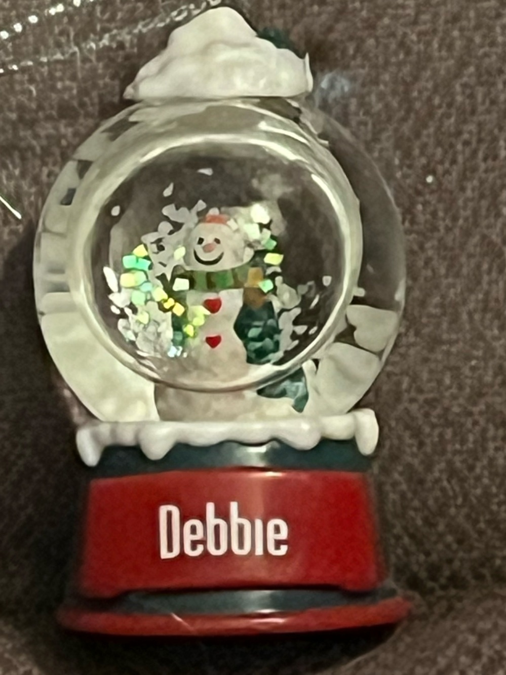 Personalized Red Snow Globe Wearable Accessory
